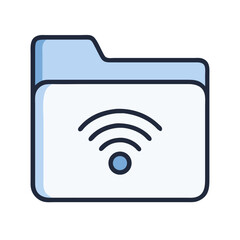 Wireless Data Folder Icon Design
