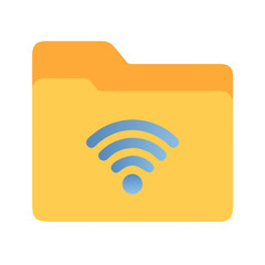 Wireless Data Folder Icon Design
