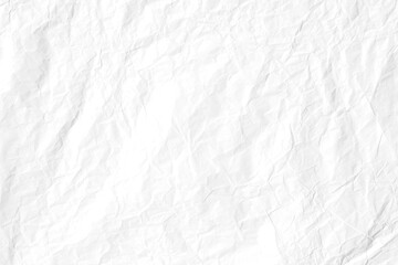 White crumpled paper material texture