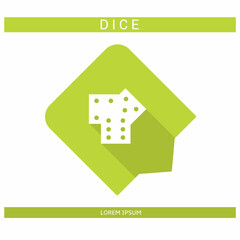 Design icon. Dice icon symbol in flat. Dice symbol design in flat. Stock vector.