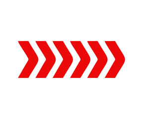 Fototapeta premium Red dynamic arrow symbol. Dynamic red arrows vector design and illustration.