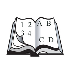 Book logo design for education logo