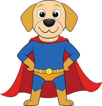 Superhero dog hero brave