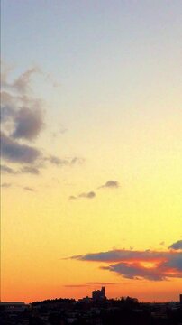 春分の日の夕焼け 60倍速