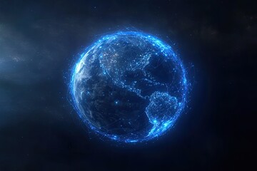 Obraz premium Global network connecting the Earth