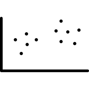 scatter plot vector icon