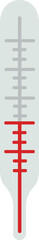 Illustration of a Thermometer with High Temperature