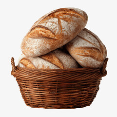 Artisan Breads in Rustic Wicker Basket