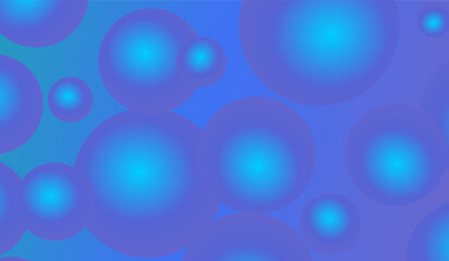 Colorful Floating Soft Balls Background. Blue pearls fly in the sky. Abstract trendy stylish wallpaper background. 3D blue bubble pattern.
