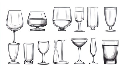 Various Drinkware Illustrations