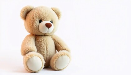 Obraz premium Teddy Bear Doll sitting soft beige fur