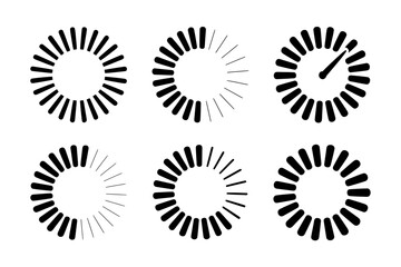 Loading progress indicator graphic design elements