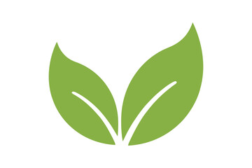 Green leaves logo design for nature and environment