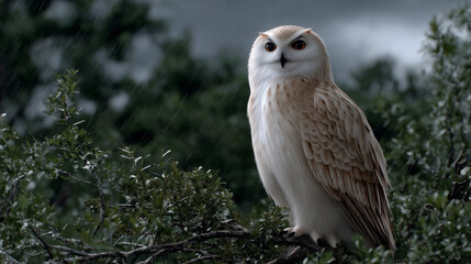 Fototapeta premium barn owl on a branch