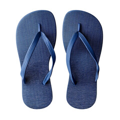 A pair of blue flip-flops, ready for summer adventures. Comfortable, practical, and perfect for a casual day out