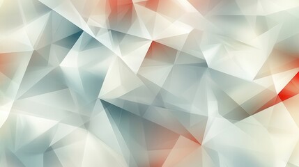 Obraz premium Abstract geometric pattern of overlapping triangles in light, cool colors