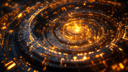 Abstract futuristic energy core