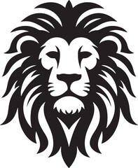 Roaring Lion Head Silhouette Vector Style
