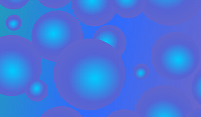 Colorful Floating Soft Balls Background. Blue pearls fly in the sky. Abstract trendy stylish wallpaper background. 3D blue bubble pattern.