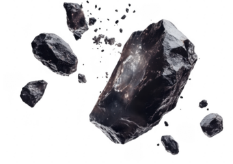Dark, Glittering Space Rocks