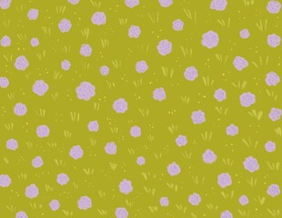 seamless easter flowers pattern