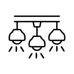 Modern Light Fixtures Icon for Interior Design