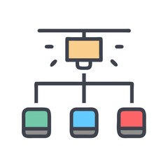 Modern Light Fixtures Icon for Interior Design