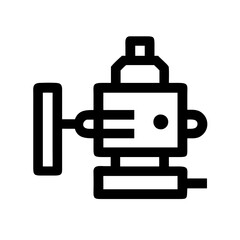 Irrigation Pump Icon , Agricultural Water Pump, Line Art Vector for Farming and Fluid Transfer