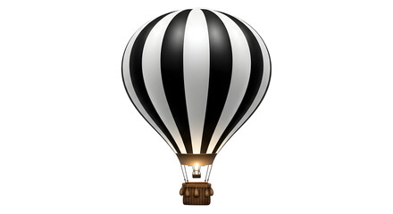 Obraz premium Black and white striped hot air balloon