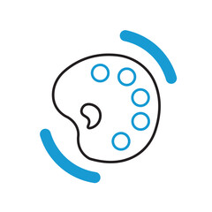 Art palette paint icon. Vector