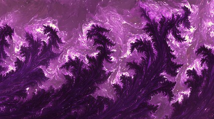 Purple gradient backdrop with neon glowing accents and cosmic swirls, capturing the essence of the universe with soft glows and deep space effects