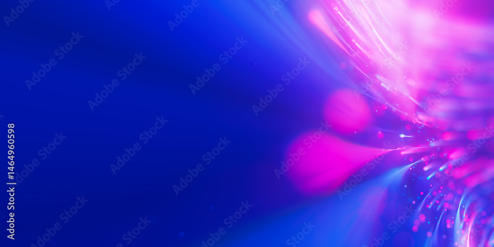 Poster closeup of bigdata light speed flow. abstract digital data stream of quantum computing. cyberspace o