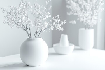 Fototapeta premium White Vase with Branches