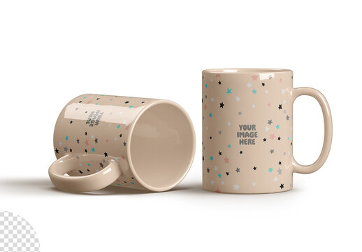 Realistic Ceramic Coffee Mug Mockup