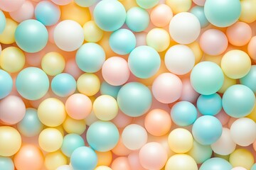 Pastel-colored sphere decorations