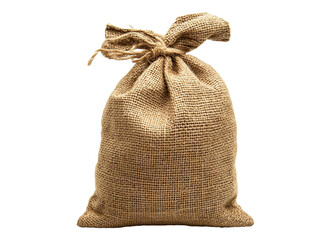 Brown burlap moneybag