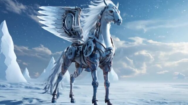 Pegasus armor war  , ai generative