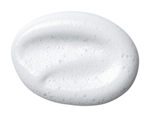 A blob of white foam with a smooth, bubbly texture.