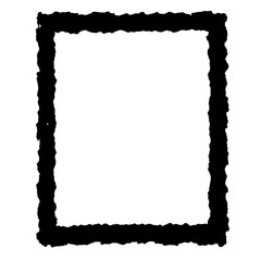 Obraz premium Edgy Frame: A simple, yet bold, black frame with a rough, textured edge, perfect for adding an artistic touch to your creative projects.