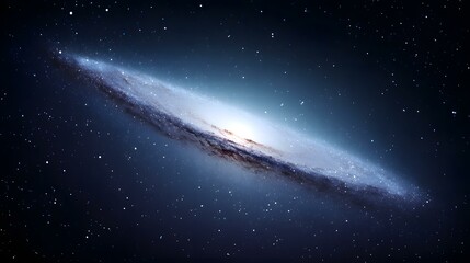 Obraz premium galaxy with glowing arms and vibrant star clusters, deep space background