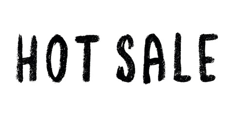 Hot sale lettering Handwritten word Modern brush calligraphy Template for marketing ad, print, web, banner, poster, flyer Ink illustration