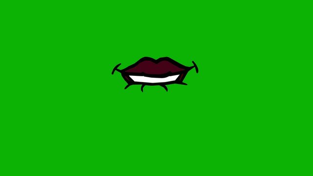 Bundle of Female Mouth Lip Sync On Green Screen 2D Animation, loopable animation sync | female cartoon lips syncs, speaking mouth lip | cartoon mouth lip sync | Mulitple female lip sync bulk
