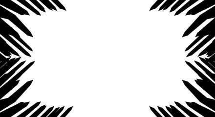 Dynamic Abstract Pattern: A captivating composition of striking black brushstrokes, forming a bold and modern frame that draws the eye to the blank canvas at its heart.