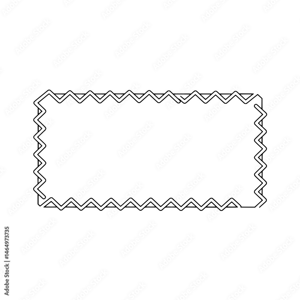 Poster zigzag rectangle design: a simple yet striking zigzag pattern forms a rectangle shape. ideal for mod