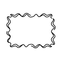 Decorative Frame: A simple yet elegant frame with a wavy, hand-drawn border, perfect for adding a touch of whimsy to your designs.