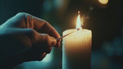 Lighting a candle