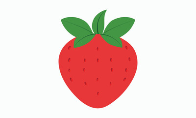 Vibrant Red Strawberry Logo Design 