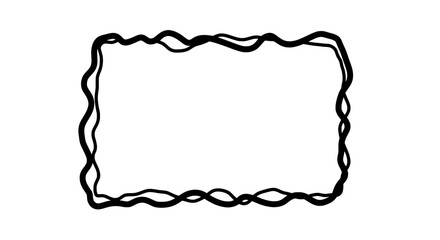 Artistic Frame: An artistic frame with a unique, flowing border, offering a versatile design element.