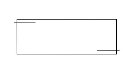Simple Rectangle Outline: A minimalist, versatile rectangle shape, ideal for website banners, social media graphics, or presentation slides.