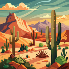 Texas California Mexico Desert Country Cactus